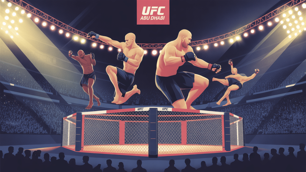 Ambiance spectaculaire carte UFC Abu Dhabi arène