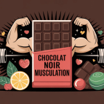 chocolat noir muscu tablette haltères sportifs