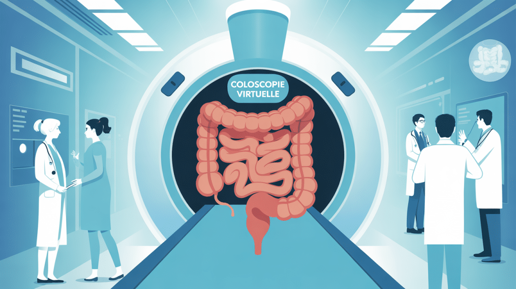 illustration coloscopie virtuelle médecine 3D