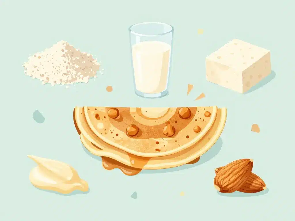 crêpe protéinée sans whey avec ingrédients vegan et sans lactose