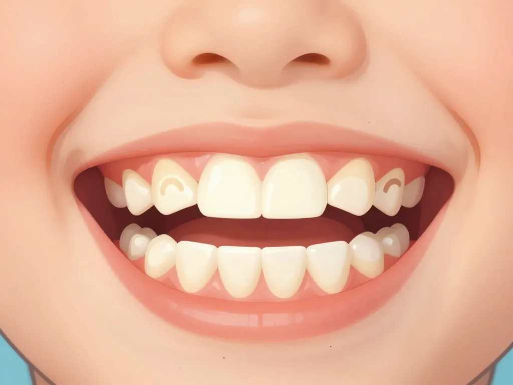 illustration dents numérotation enfant lait