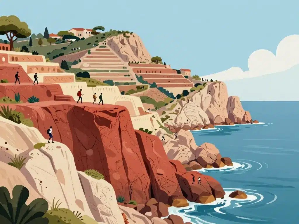 GR 51 durée, paysages calanques, Estérel et arrière-pays, randonneurs