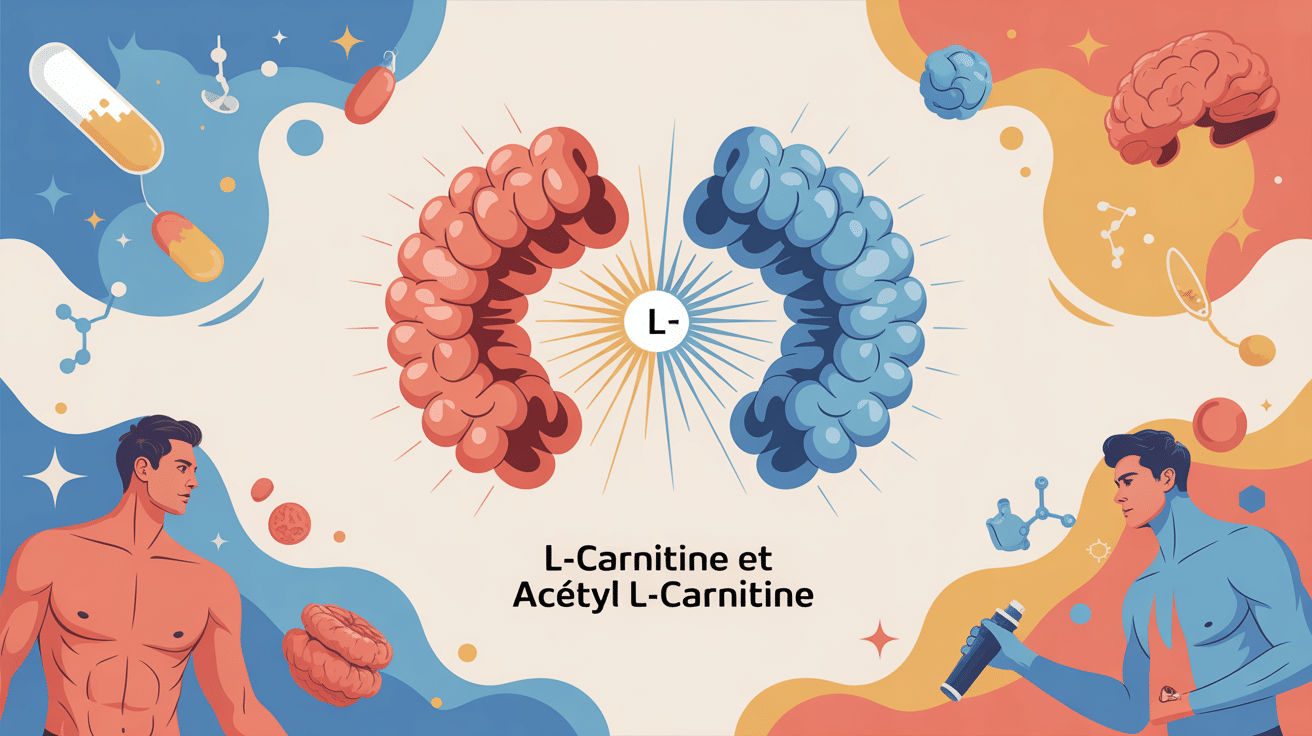 Illustration L carnitine and acetyl l carnitine différences et bienfaits