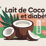 lait de coco et diabete visuel coloré moderne