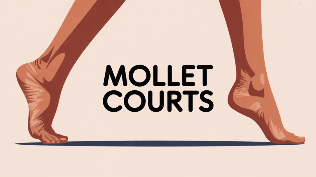Illustration de mollet court morphologie jambes