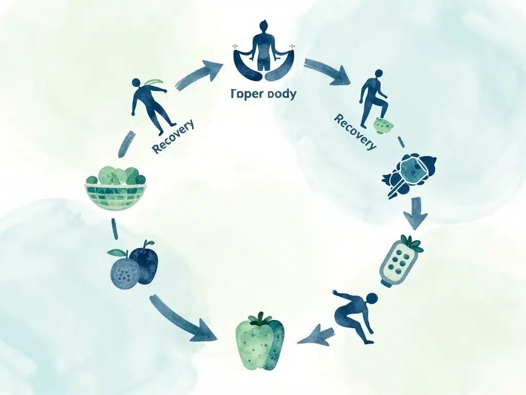 Récupération nutrition erreurs muscle haut du corps visuel métaphorique