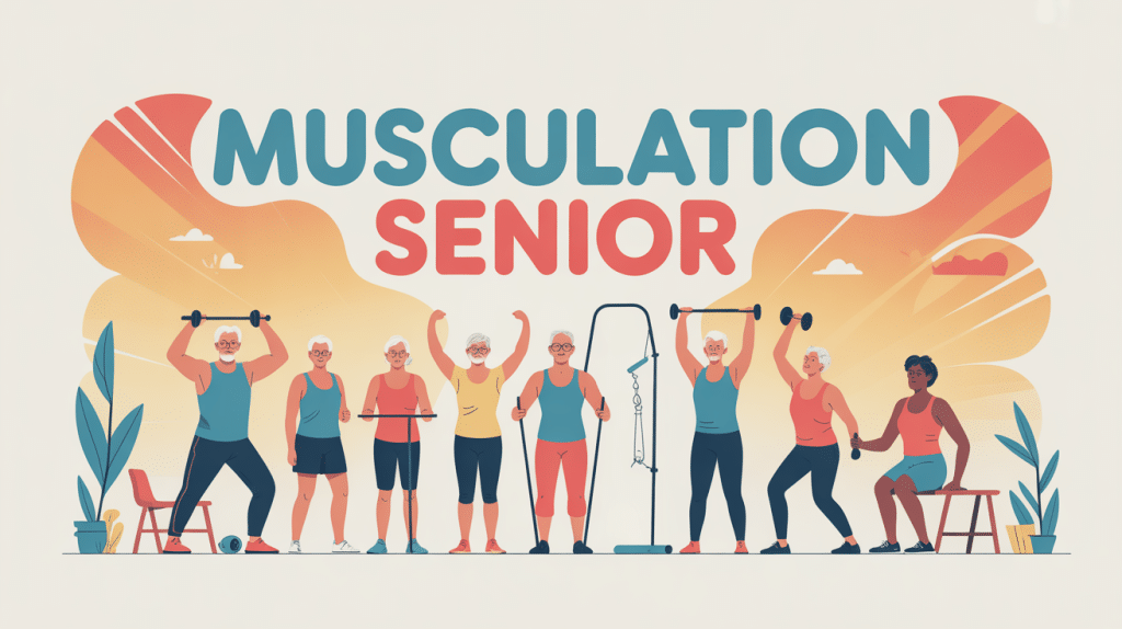 Musculation senior seniors pratiquant des exercices
