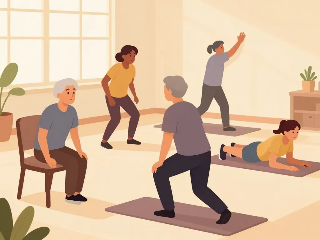 Musculation senior entraînement sécurisé débutant