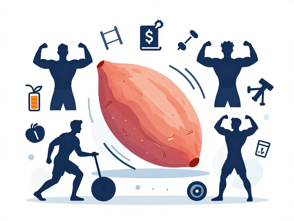 patate douce muscu nutrition et silhouettes athlétiques