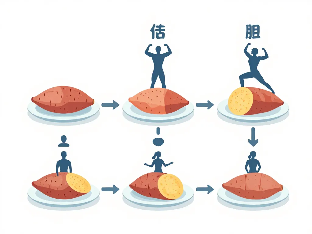 Diagramme portions patate douce muscu objectifs repas