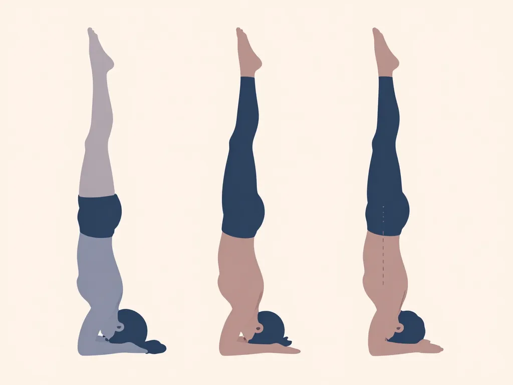 diagramme posture yoga sur la tête alignement corps