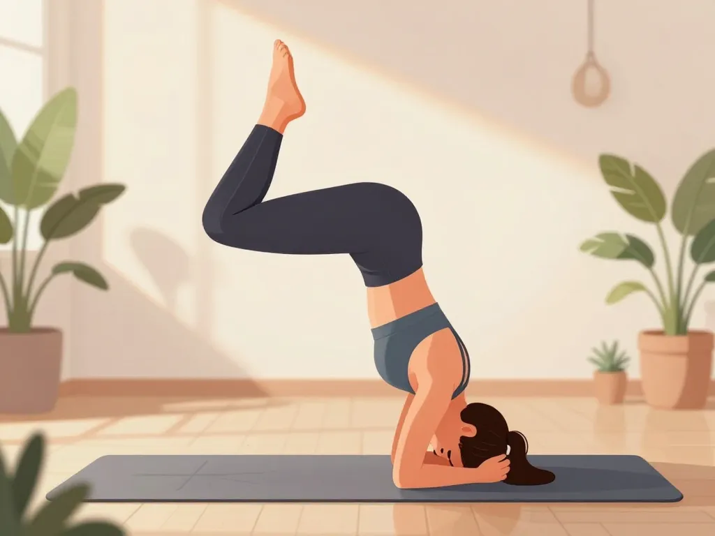 exercices préparation posture yoga sur la tête