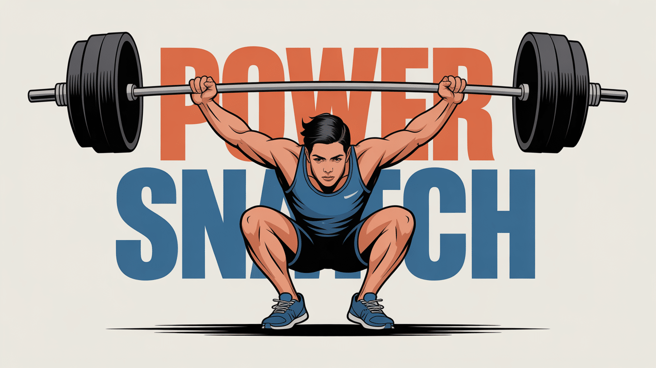 image vecteur power snatches athlète mouvement explosif