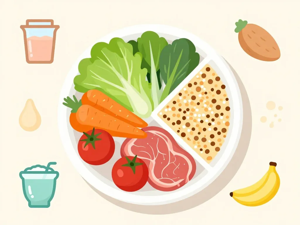 regime a suivre en cas de resistance a l insuline illustration assiette équilibrée