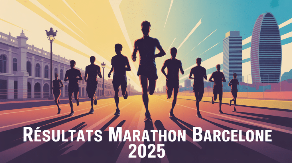 resultat marathon barcelone 2025 image coureurs ligne d'arrivée