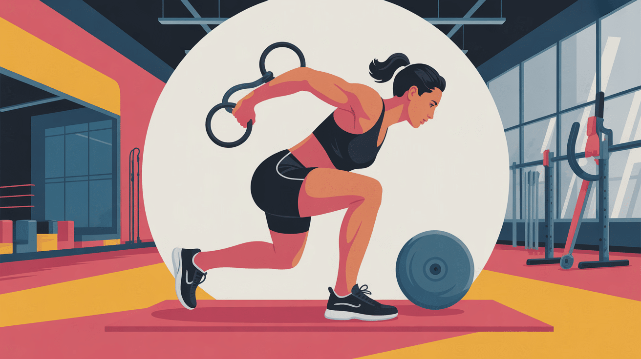 illustration souleve de terre avec haltere en salle de sport moderne