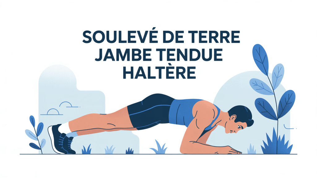 souleve de terre jambe tendue haltere position de base chaine posterieure