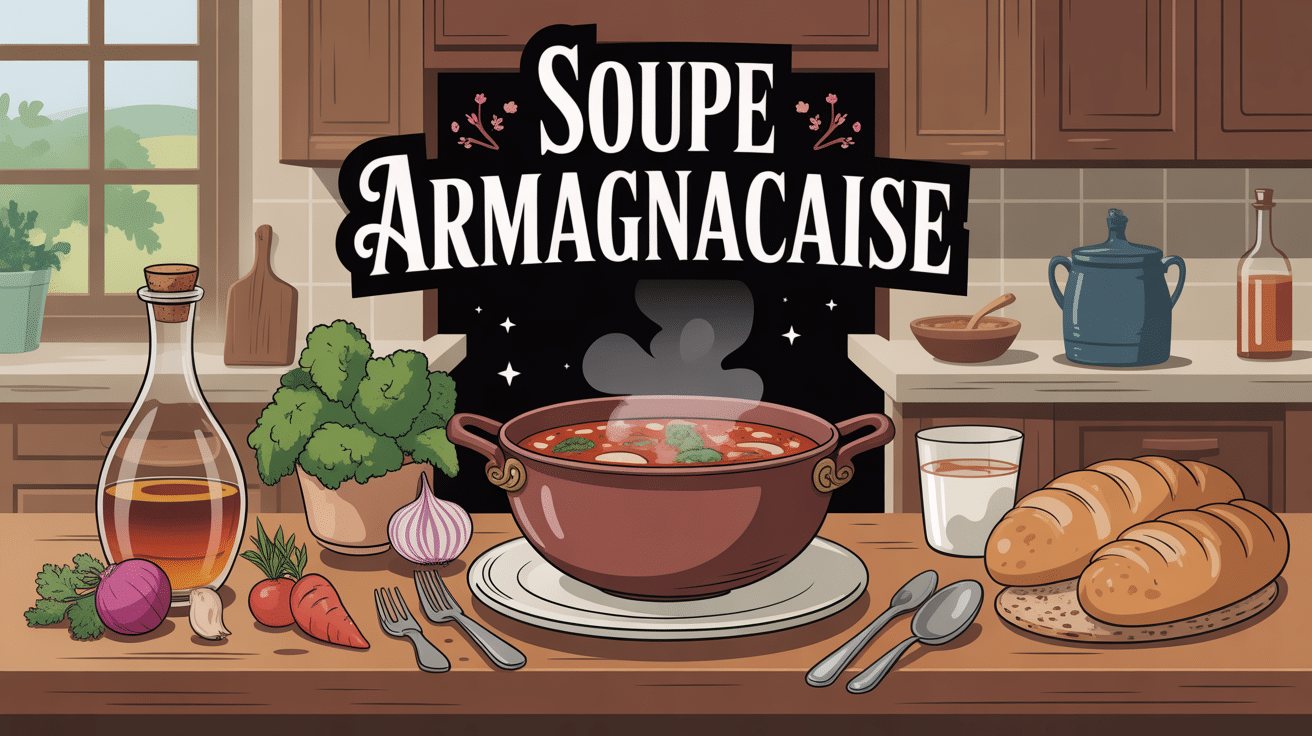 illustration soupe armagnacaise cuisine gasconne