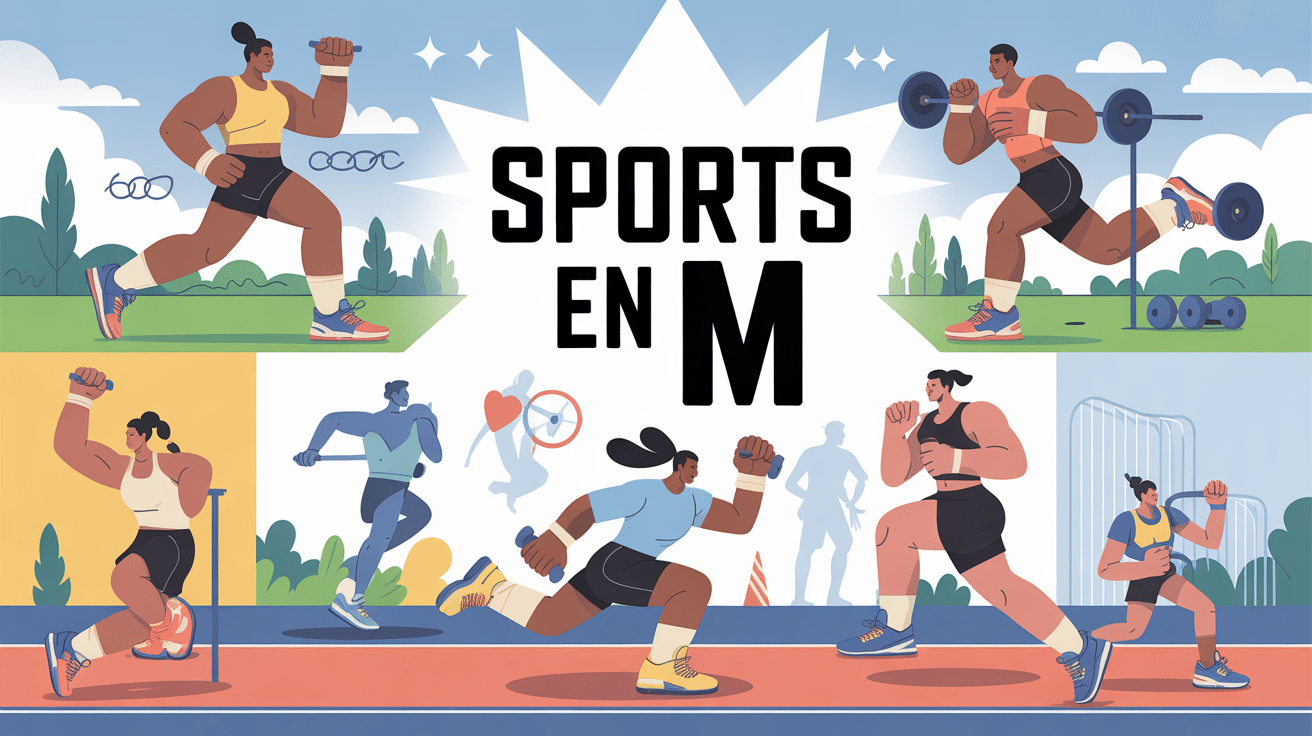 illustration sport en m marche musculation marathon mma muay thaï