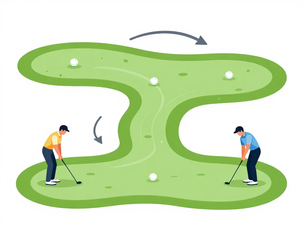 Schéma 4some golf alternance coups parcours