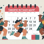 illustration calendrier de l avent sportif festive