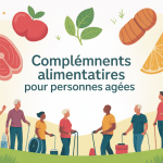 Complément alimentaire pour personnes âgées silhouettes seniors vitalité