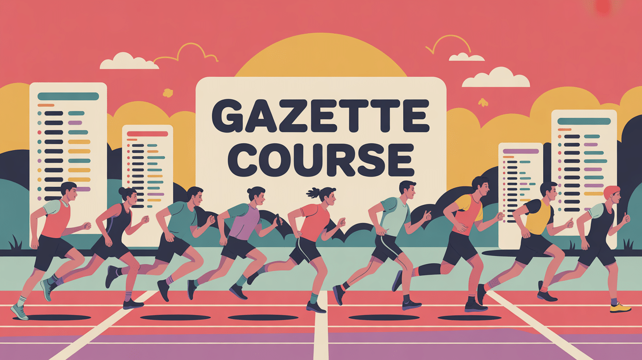 illustration gazette course compétition analyse résultats