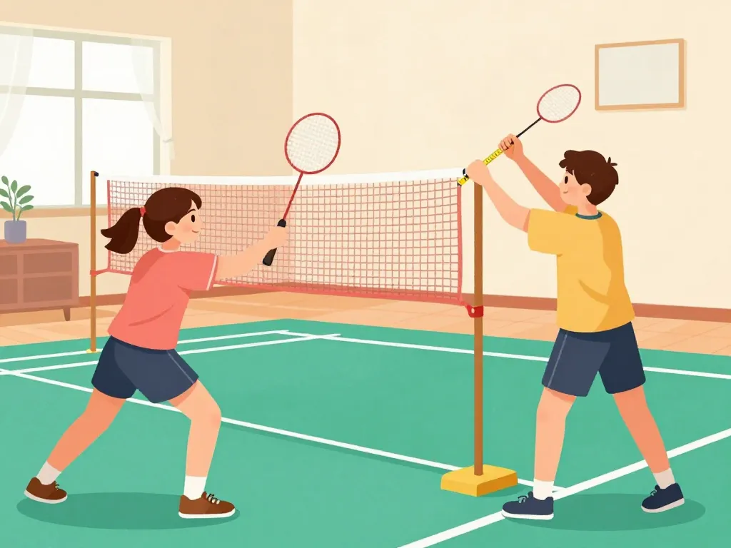 réglage hauteur filet badminton installation terrain