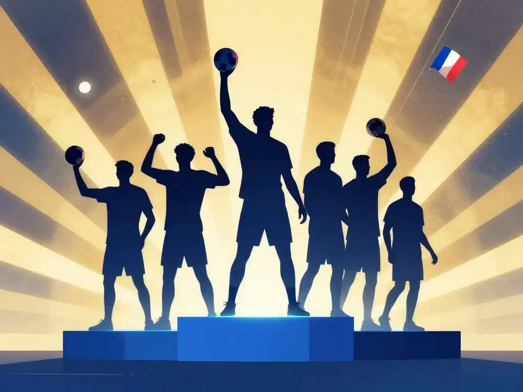 joueurs de handball français connus, podium symbolique équipe de France