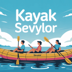 illustration kayak sevylor gonflable sur eau calme
