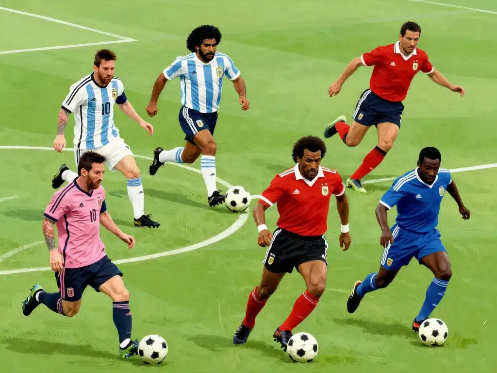 meilleur dribbleur de tous les temps stars football en action