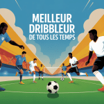 meilleur dribbleur de tous les temps illustration football silhouettes