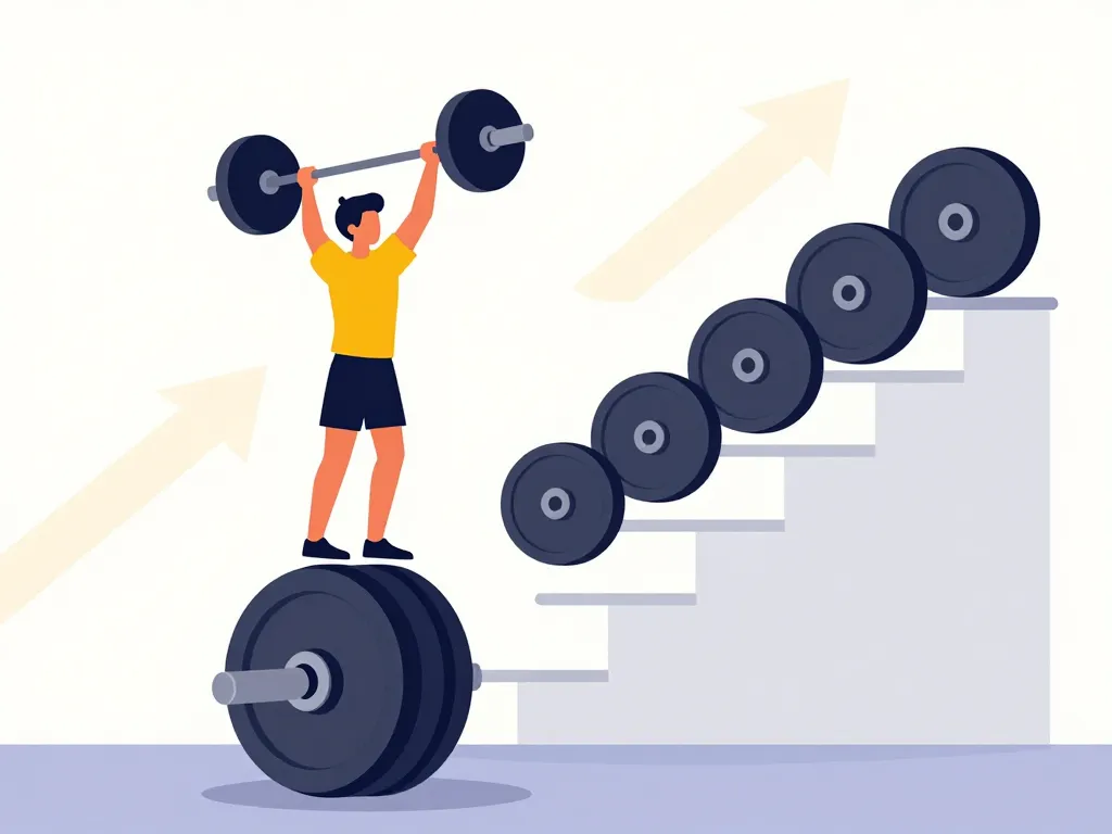 progression musculation avec poids 20 kg métaphore visuelle