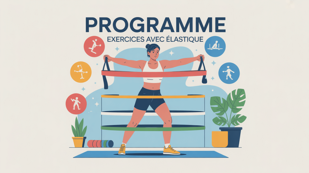 Programme exercice avec elastique séance à domicile