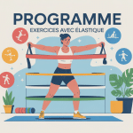 Programme exercice avec elastique séance à domicile