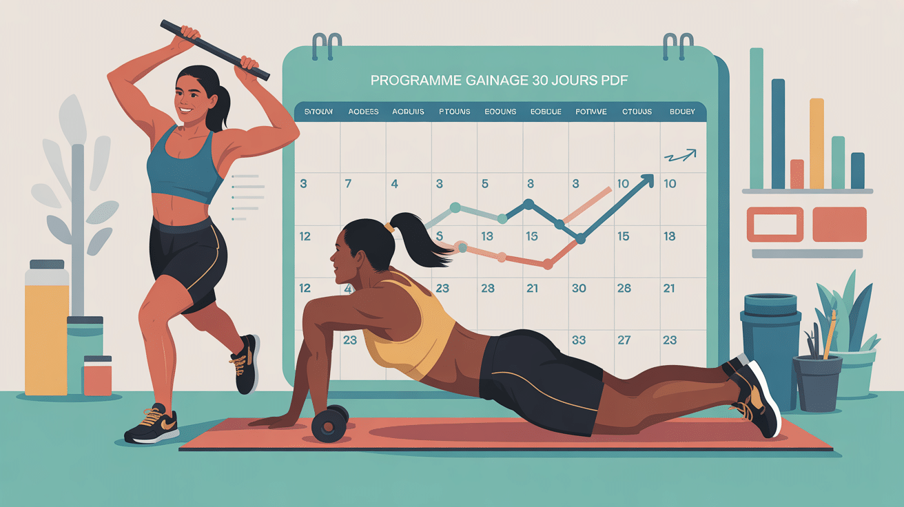 programme gainage 30 jours pdf visuel planche calendrier progression