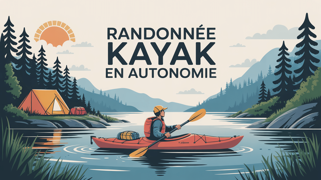 Randonnée kayak en autonomie dans un paysage naturel sauvage