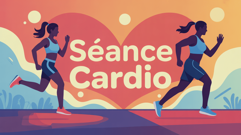 illustration séance cardio ambiance sportive et énergique