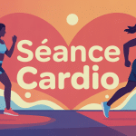 illustration séance cardio ambiance sportive et énergique
