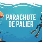 plongeur utilisant parachute palier orange sécurité