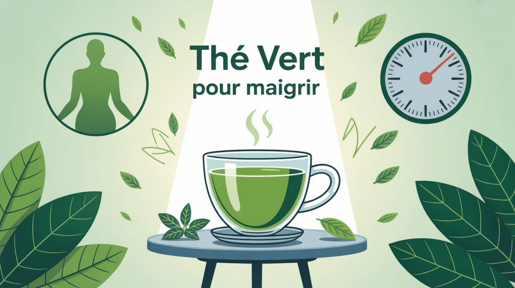 illustration thé vert pour maigrir moderne