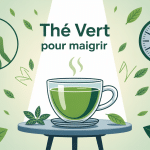 illustration thé vert pour maigrir moderne