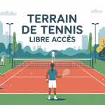 illustration terrain de tennis libre accès autour de moi en ville