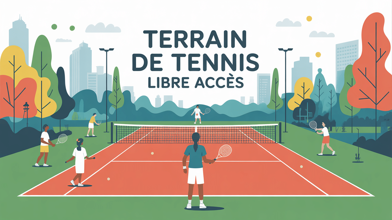 illustration terrain de tennis libre accès autour de moi en ville