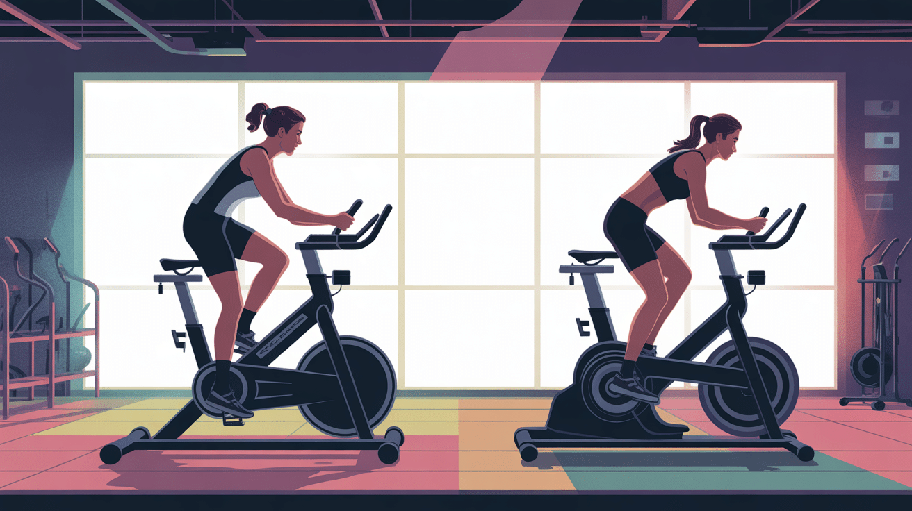 illustration centrale velo elliptique ou tapis de course salle de sport