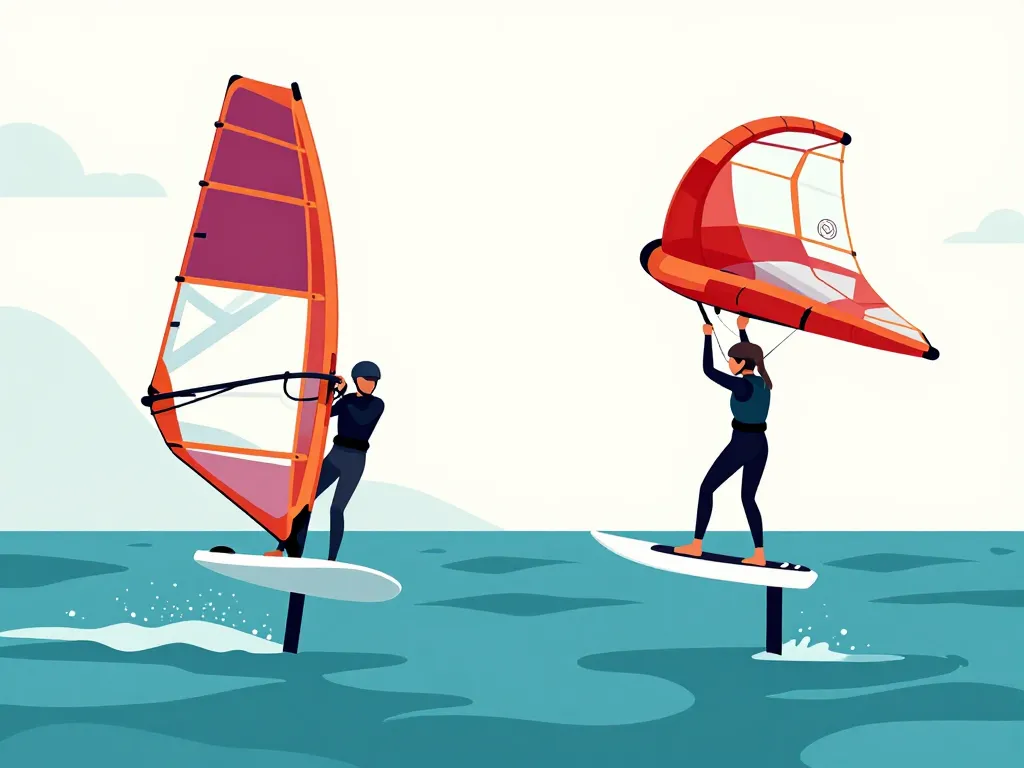 Windfoil ou wingfoil différences matériel et posture sur l’eau