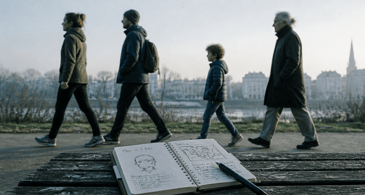 combien de pas dans 1 km marcheurs et carnet