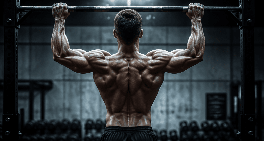dos musculation tractions barre fixe