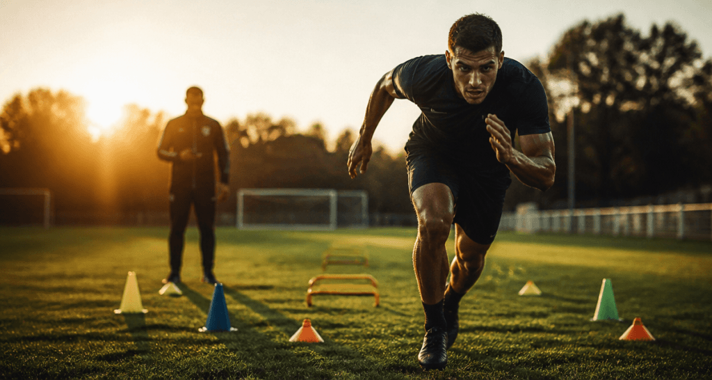 football préparation physique joueur sprint