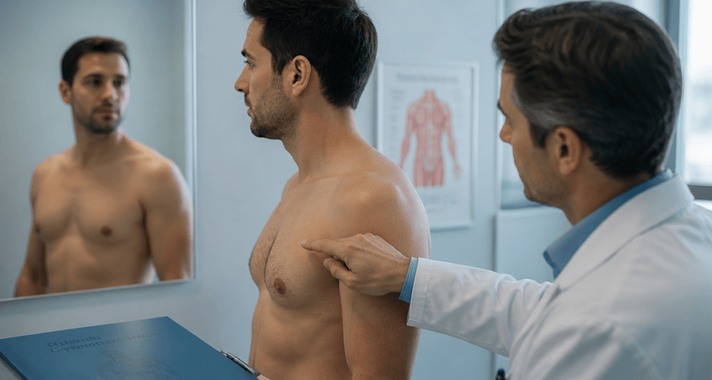 gynécomastie avant apres homme consultation